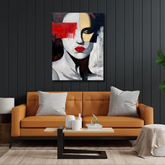 Grey And Black Women Canvas Frames Wall Art